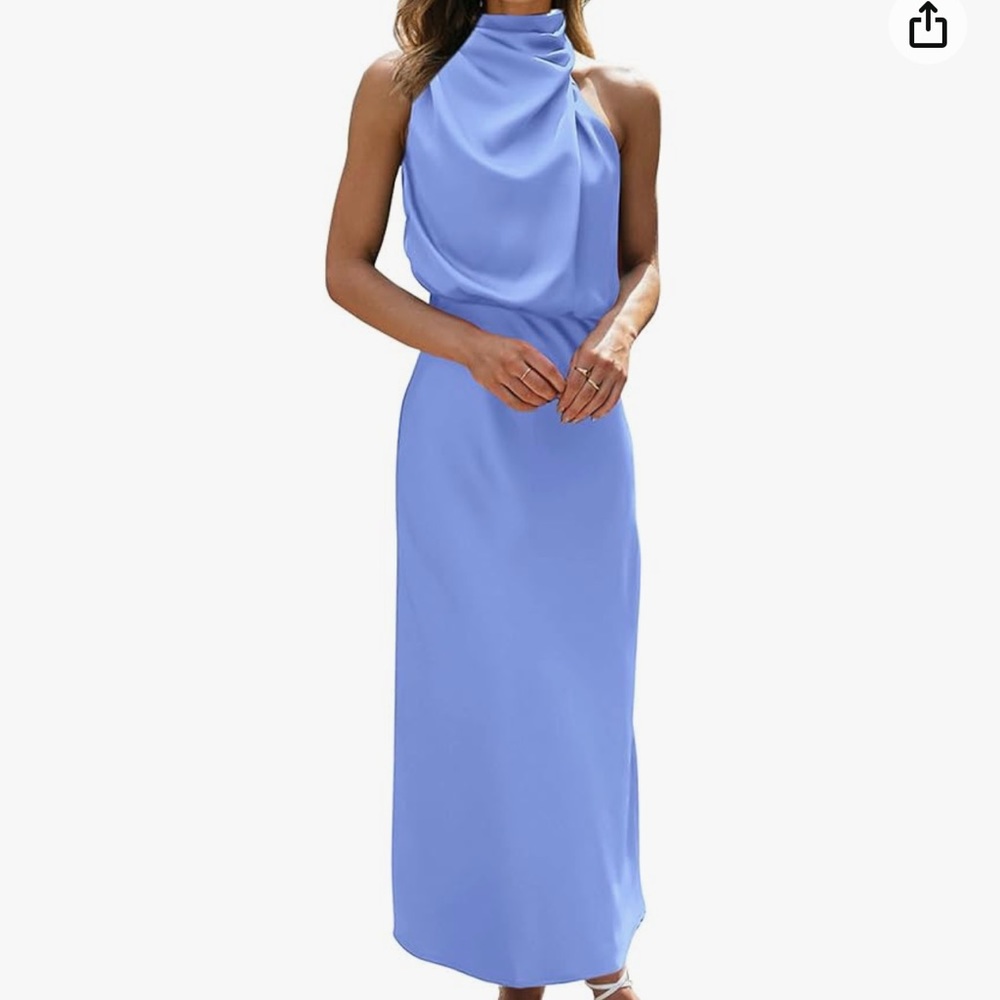 Amazon sleeveless midi mock neck dress
